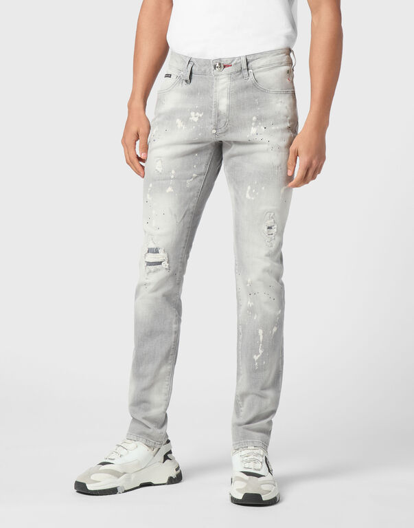 Denim Super Straight Cut Fit Trousers Cars Racing
