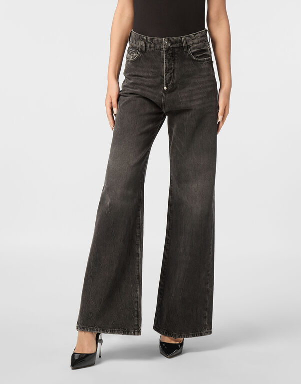 Denim Trousers Skater Fit Logo