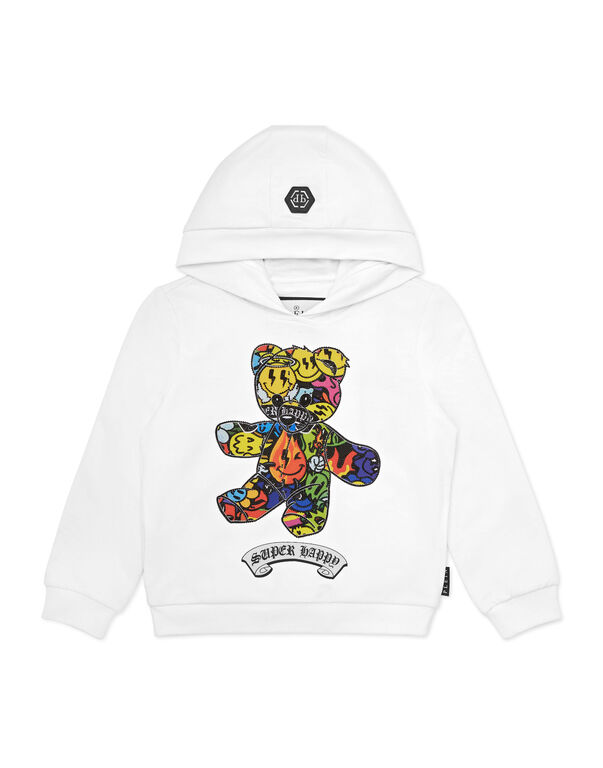 Hoodie Sweatshirt Strass Teddy Bear