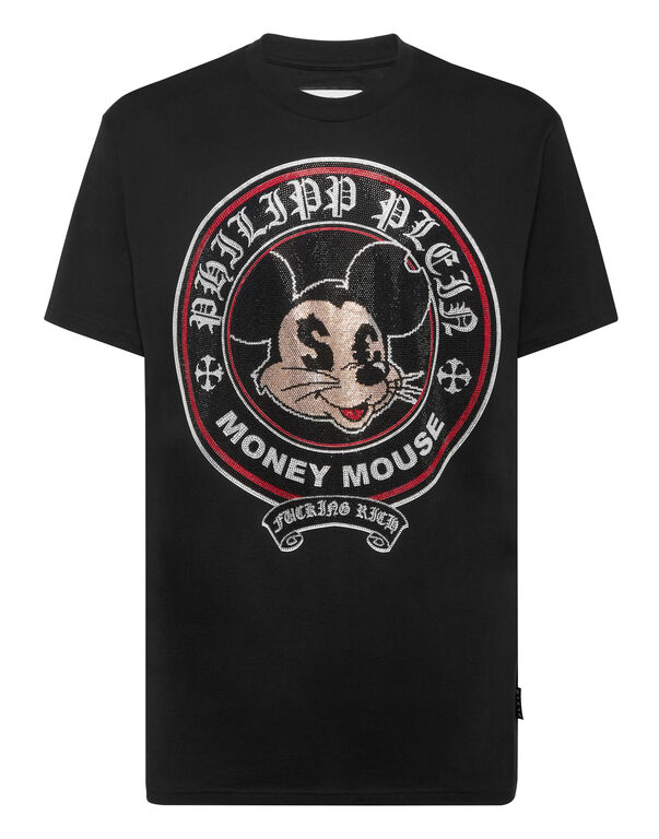 Jersey T-shirt Round Neck SS Strass Money Mouse