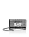 Suede Crystal Clutch Shoulder Bag Crystal
