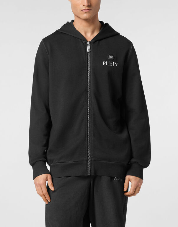 Hoodie Sweatjacket Basic Plein Old Dye