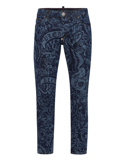 Denim Trousers Skinny Fit Tattoo