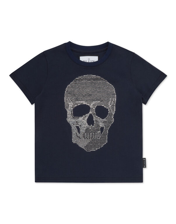 T-shirt Round Neck SS Skull strass