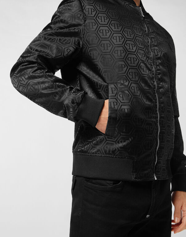 Nylon Bomber Jacquard Monogram