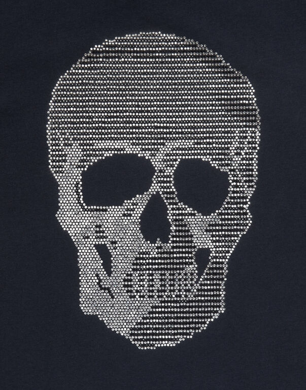 T-shirt Round Neck SS Skull strass