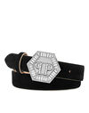 Saffiano Leather Belt Hexagon