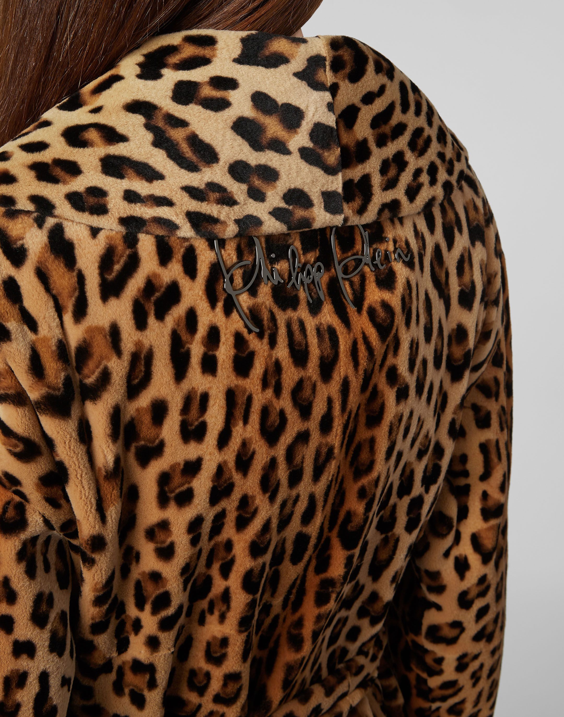 Leopard Intarsia Mink Coat | Philipp Plein