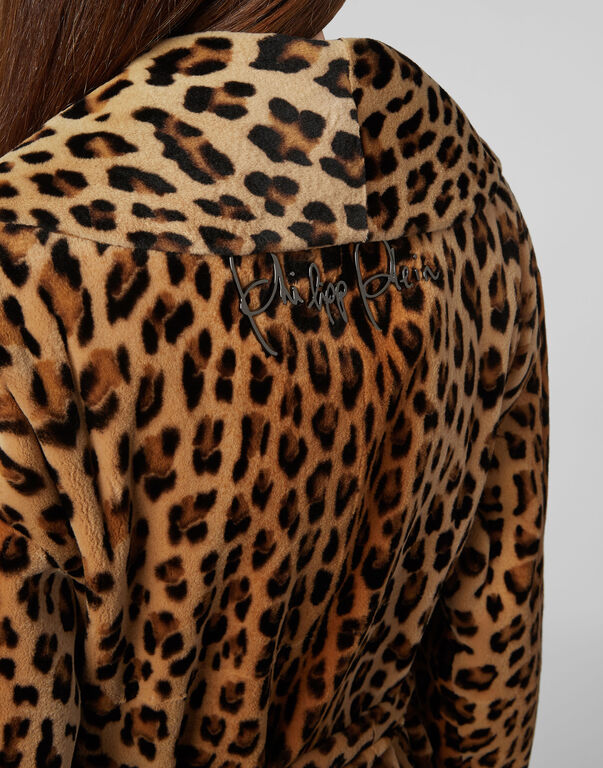 Leopard Intarsia Mink Coat Philipp Plein, Leopard Fur Coat Real