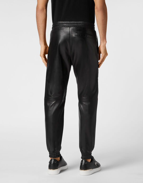 Leather Jogging Trousers