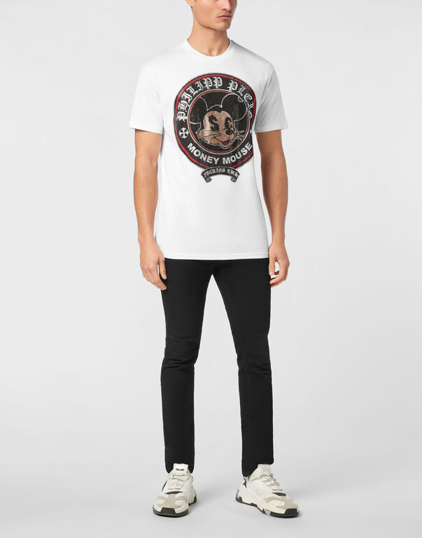 Jersey T-shirt Round Neck SS Strass Money Mouse