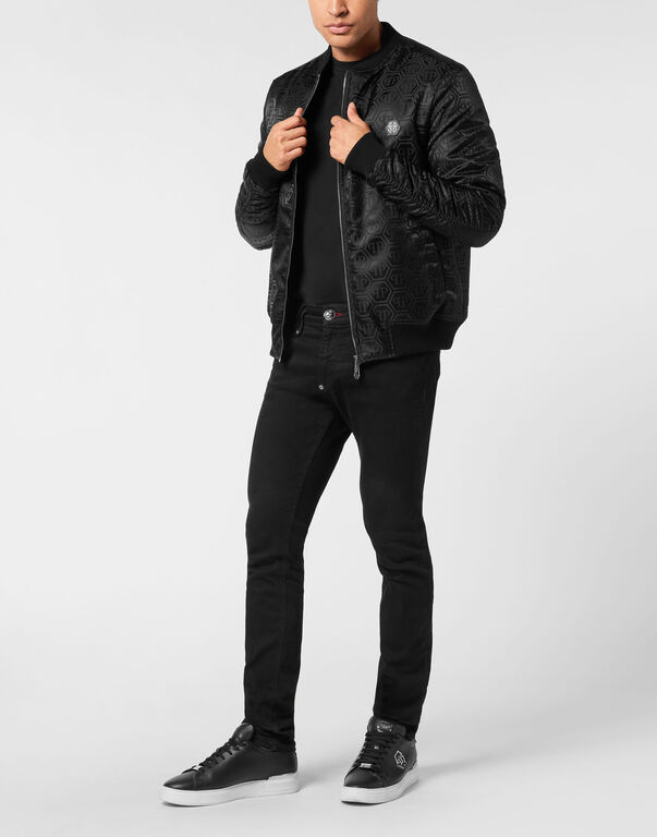 Nylon Jacquard Bomber Monogram