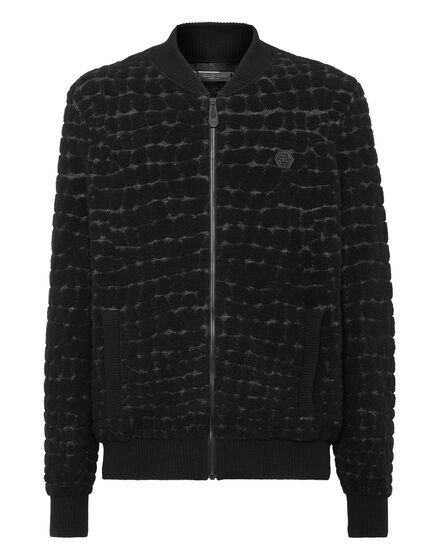 Wool Flanel Bomber Hexagon