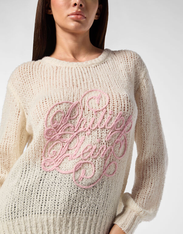 Oversize Round Neck Sweater Signature