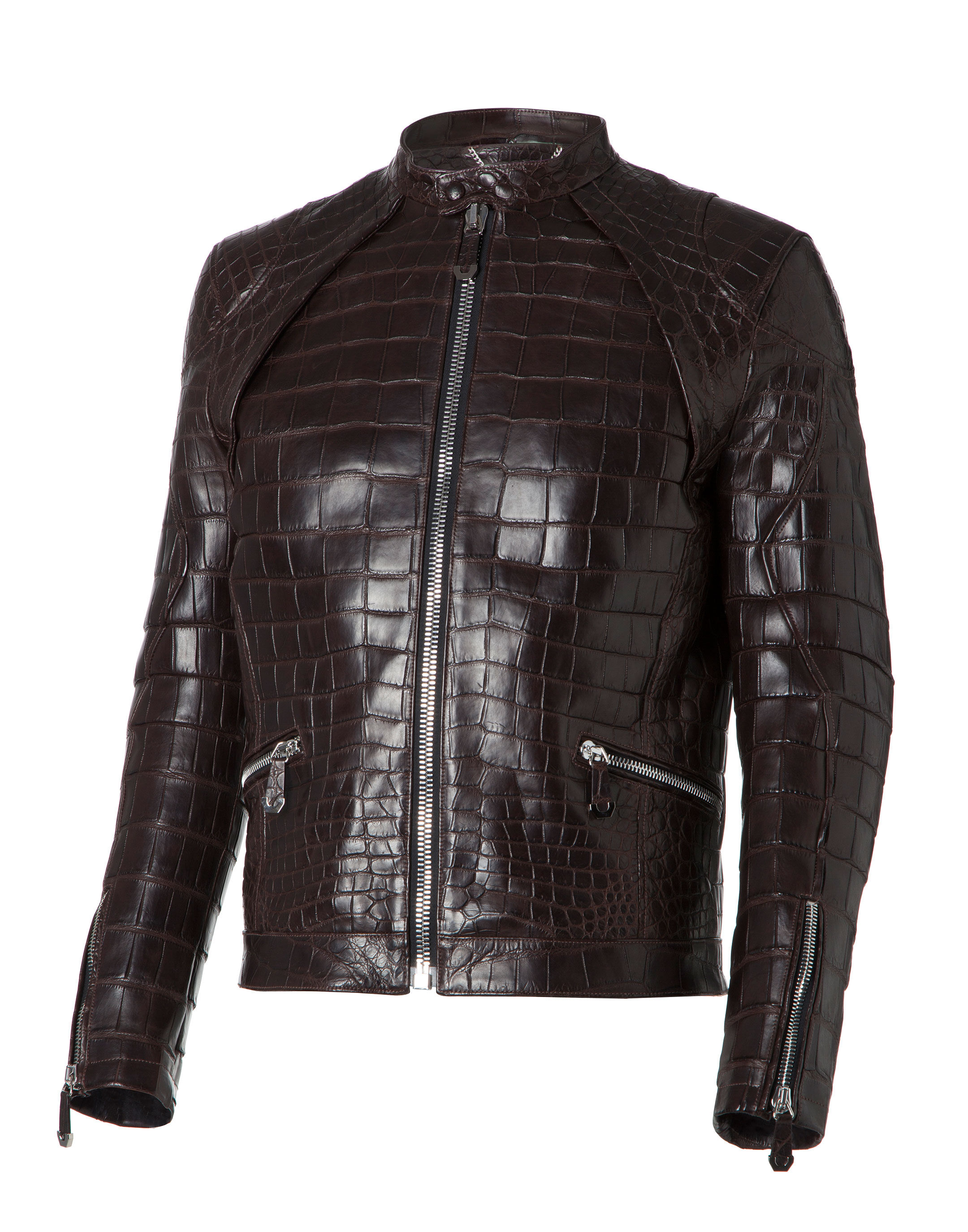 philipp plein black leather jacket