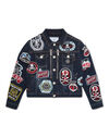 Denim Jacket Vintage Effect Patches