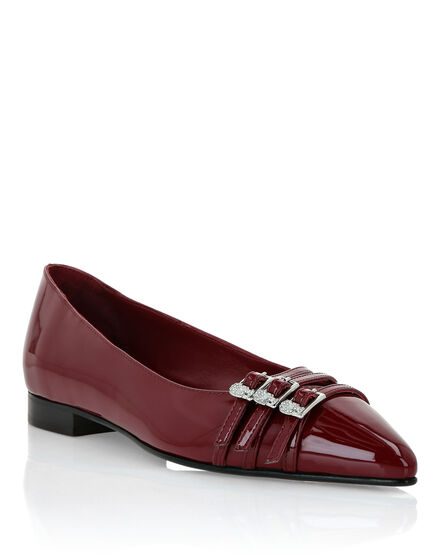 Multi-Strap Ballerina Flats Skull