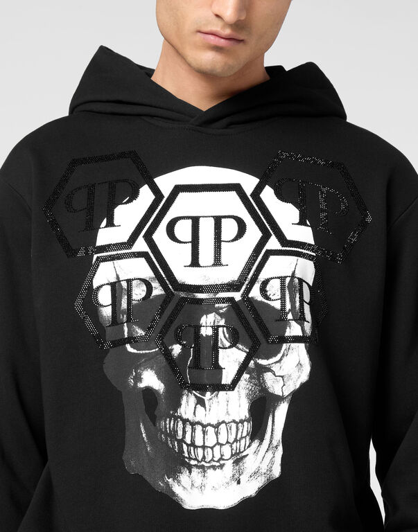 Hoodie Sweatshirt LS Skull
