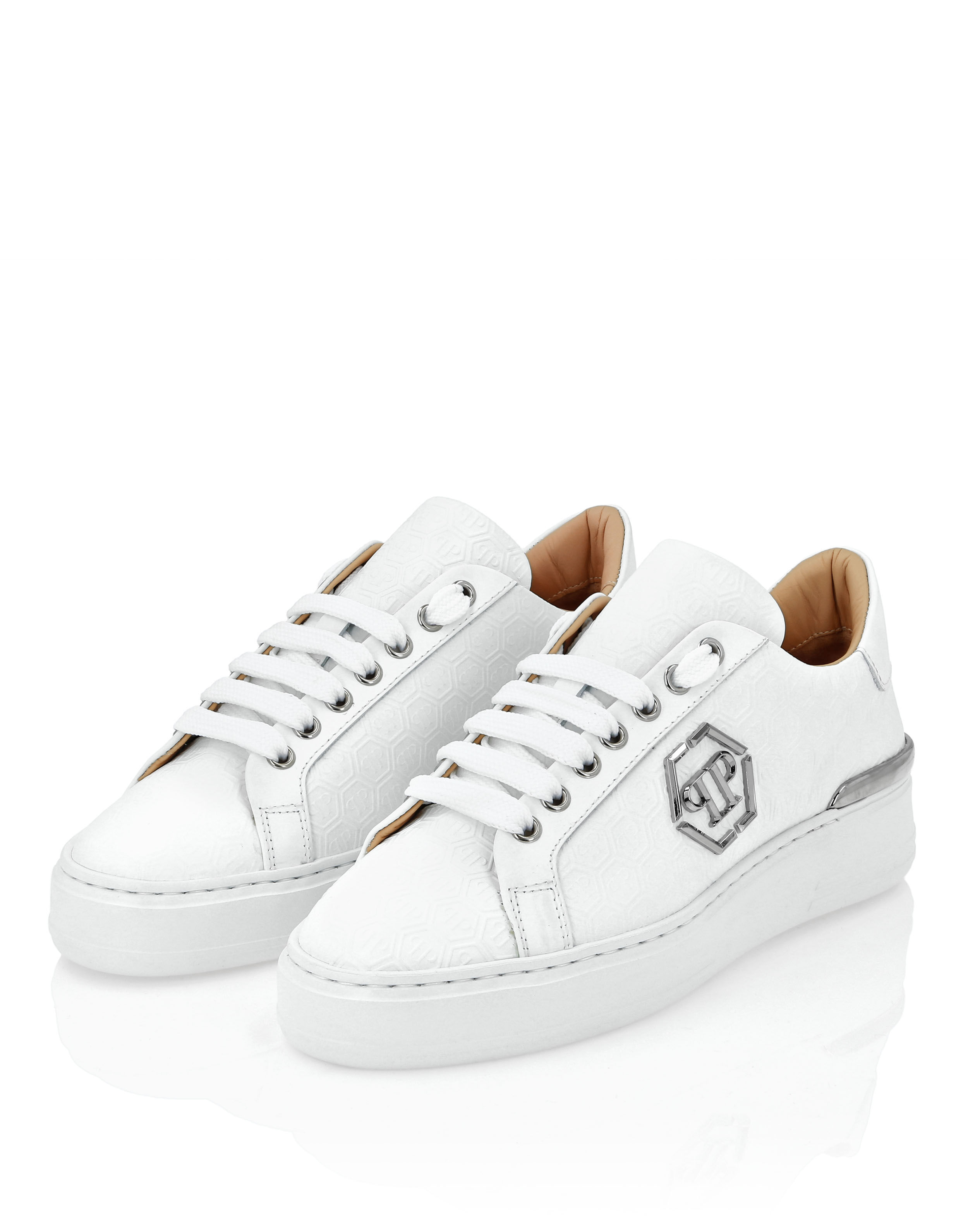 Nappa Leather Lo Top Sneakers Monogram Philipp Plein
