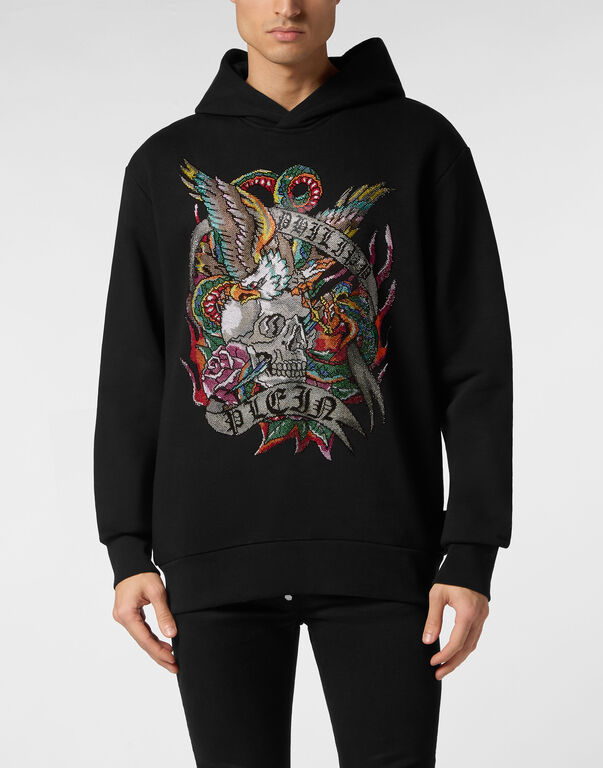 Hoodie Sweatshirt Crystal Tattoo