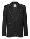 Wool/Satin Blazer Lord Fit LS Studs