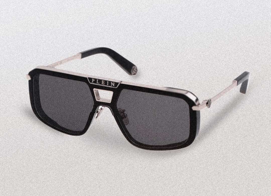 Philipp Plein Monogram-Lenses Pilot-Frame Sunglasses