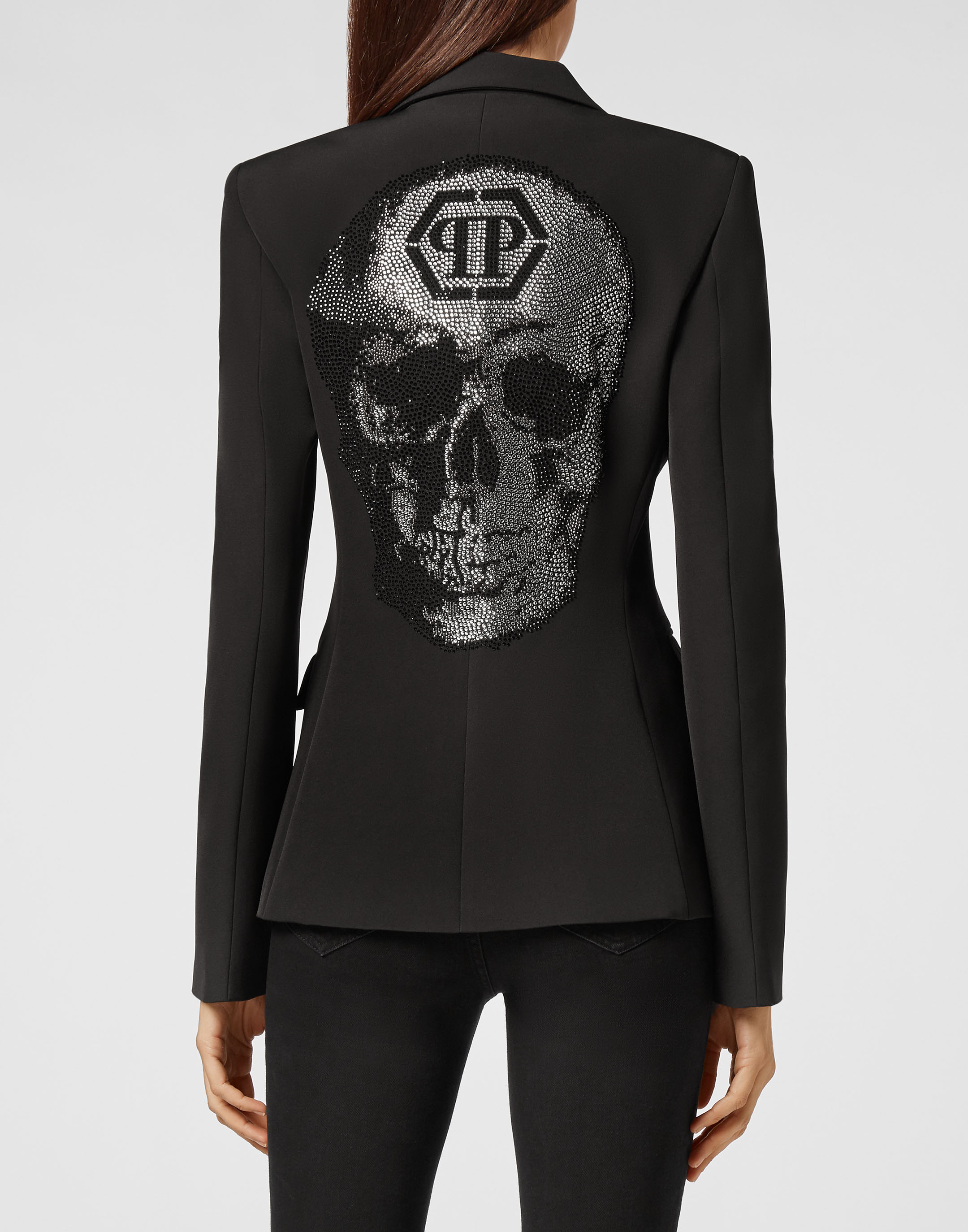 Tante investering Wrok Cady Blazer long-sleeved Skull strass | Philipp Plein