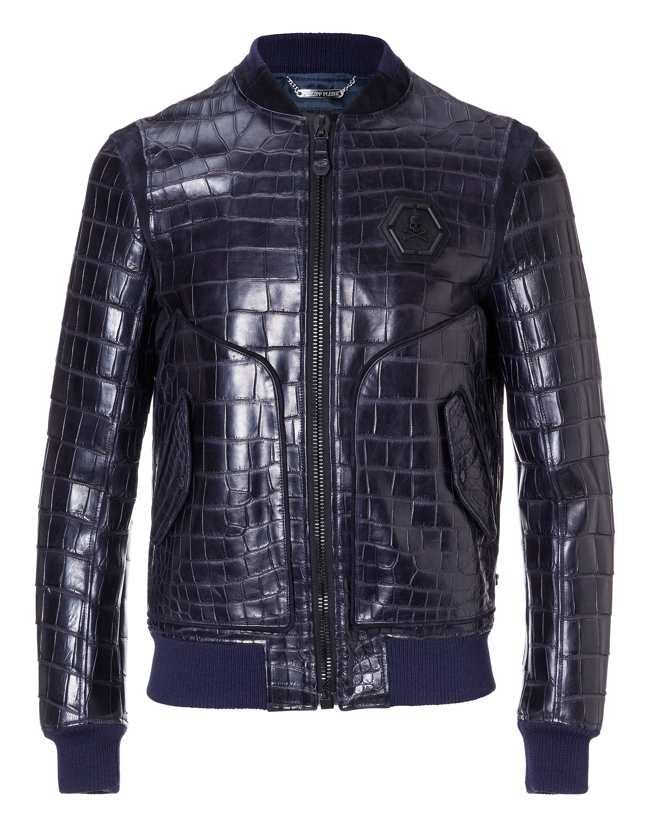 philipp plein leather biker jacket