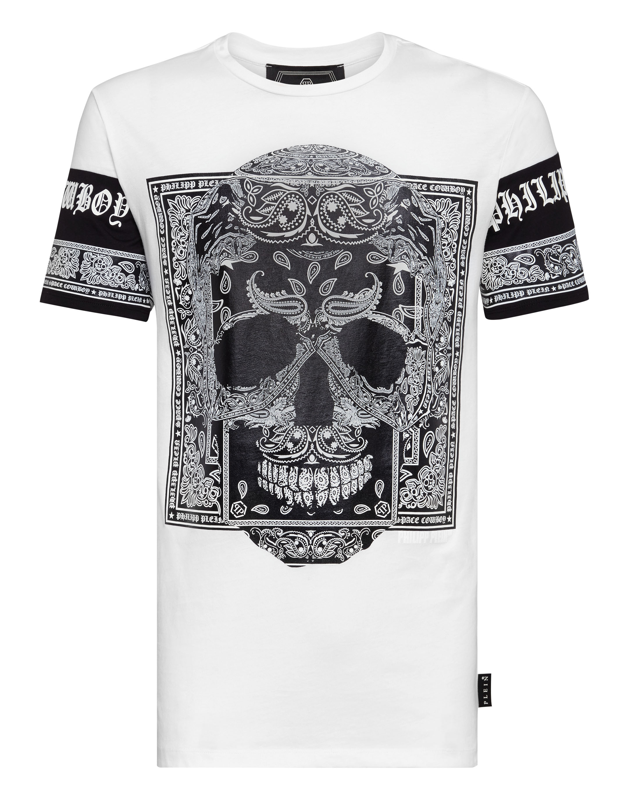 T-shirt Platinum Cut Round Neck Paisley 