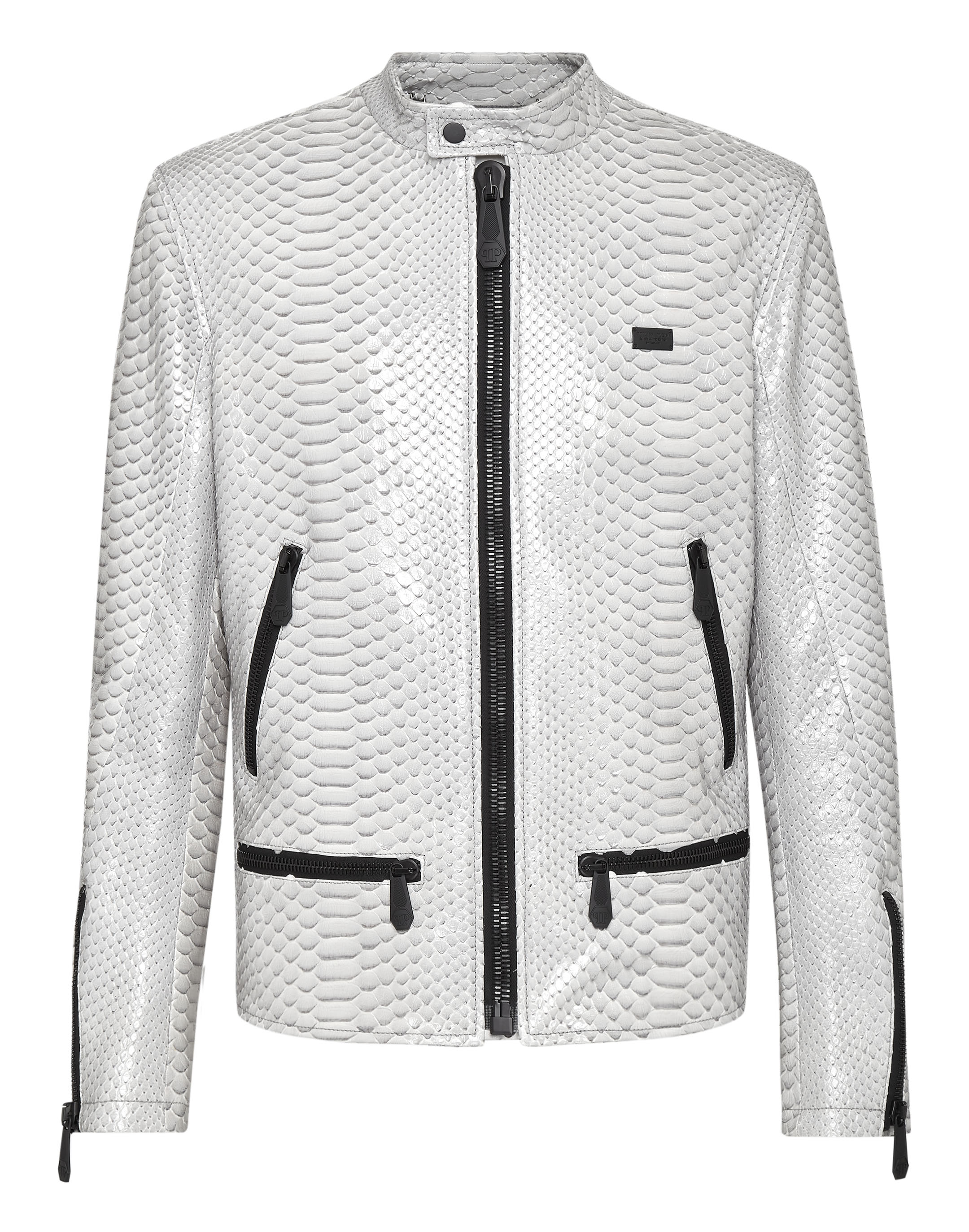 Python Leather Moto Jacket Luxury | Philipp Plein