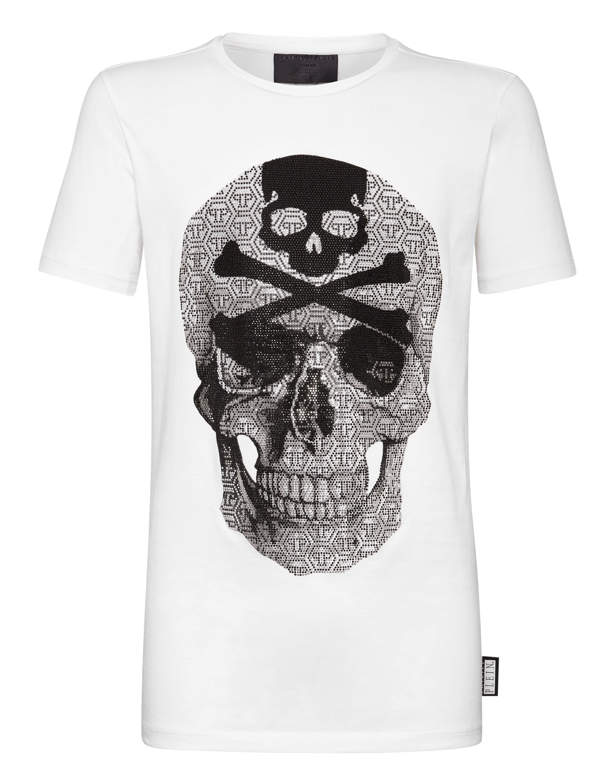 Philipp Plein T-shirt Round Neck Ss Skull In White | ModeSens