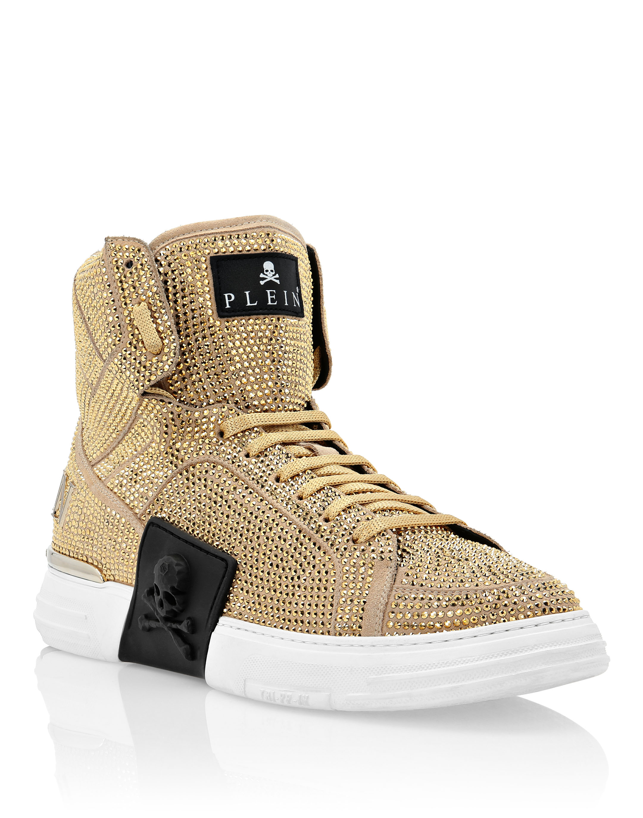 PHANTOM KICK$ Hi-Top Sneakers Gold 