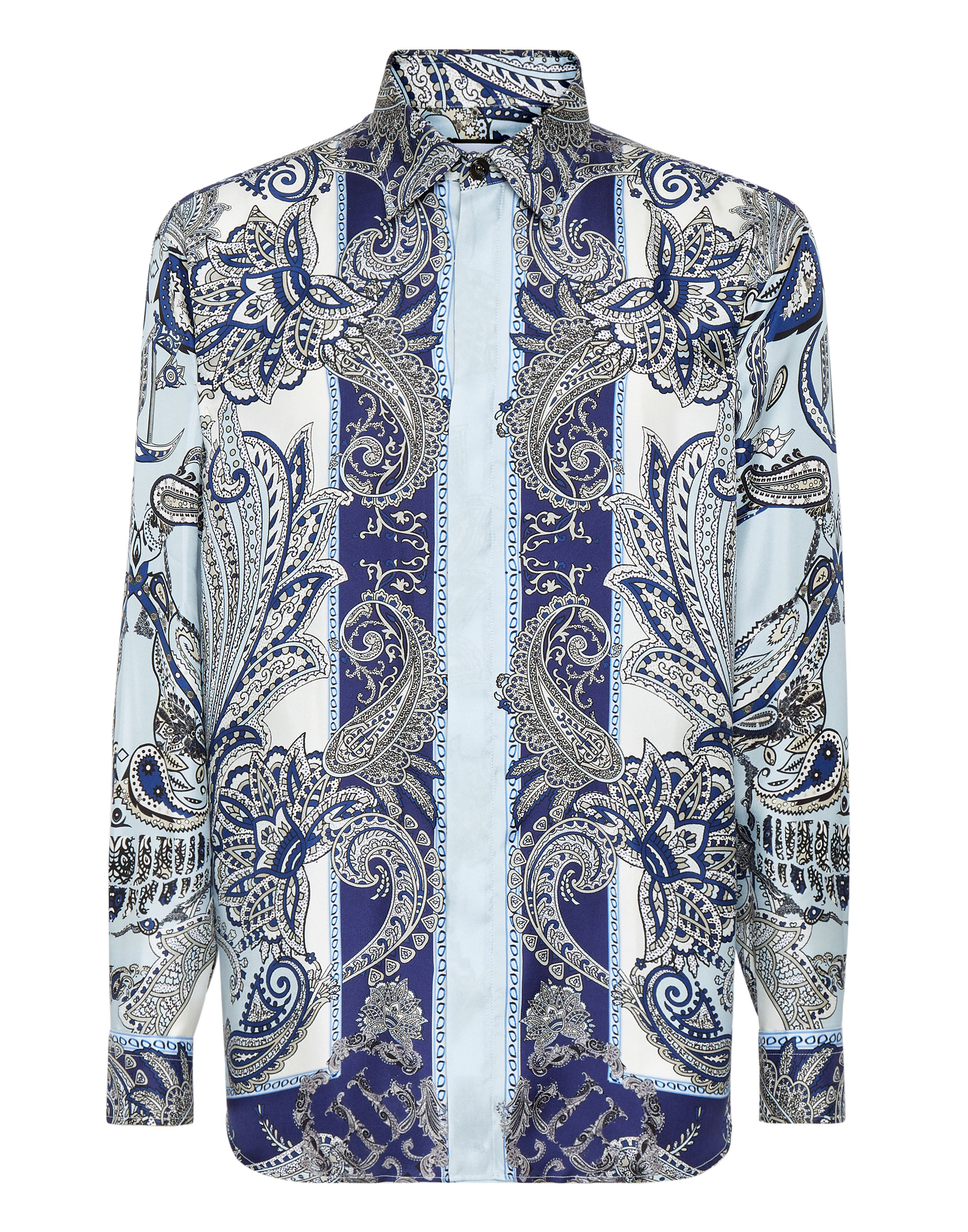 Silk Shirt Dandy Fit Paisley Foulard