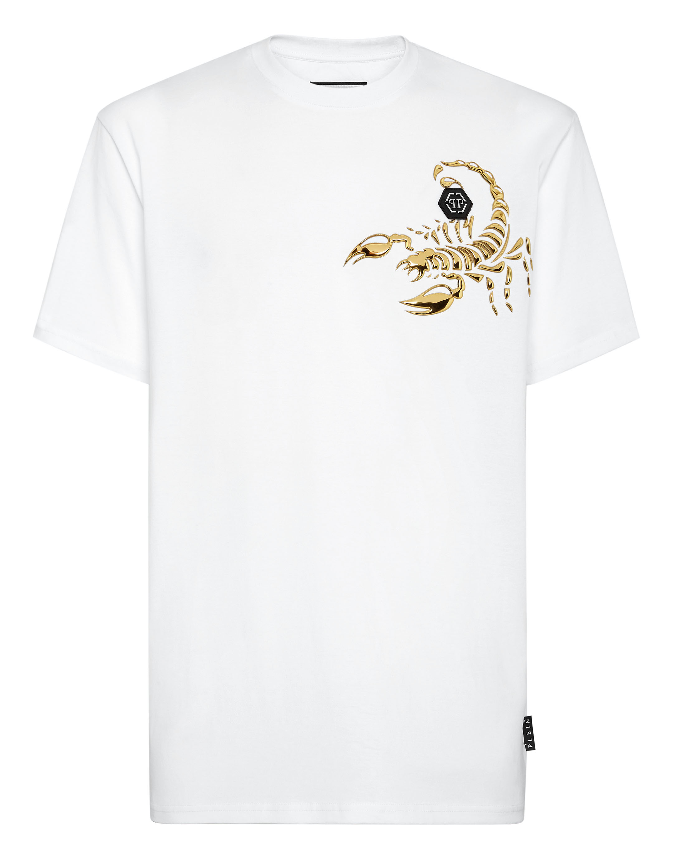 T-shirts Philipp Plein - Leather monogram cotton T-shirt