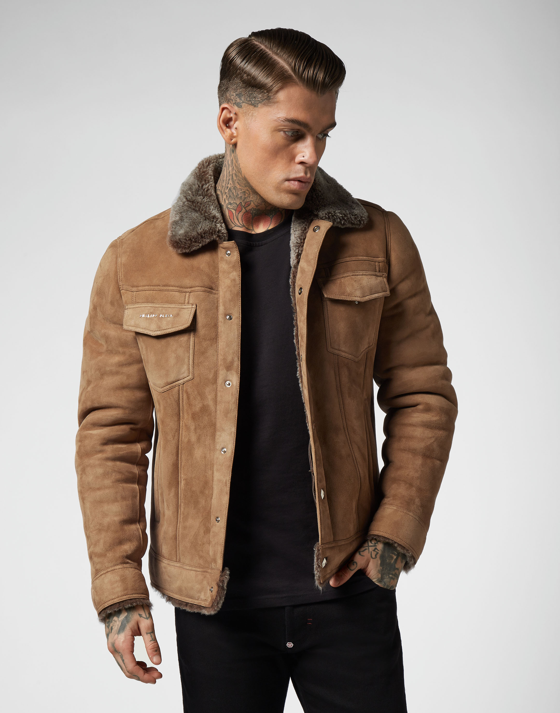 Leather jacket deals philipp plein