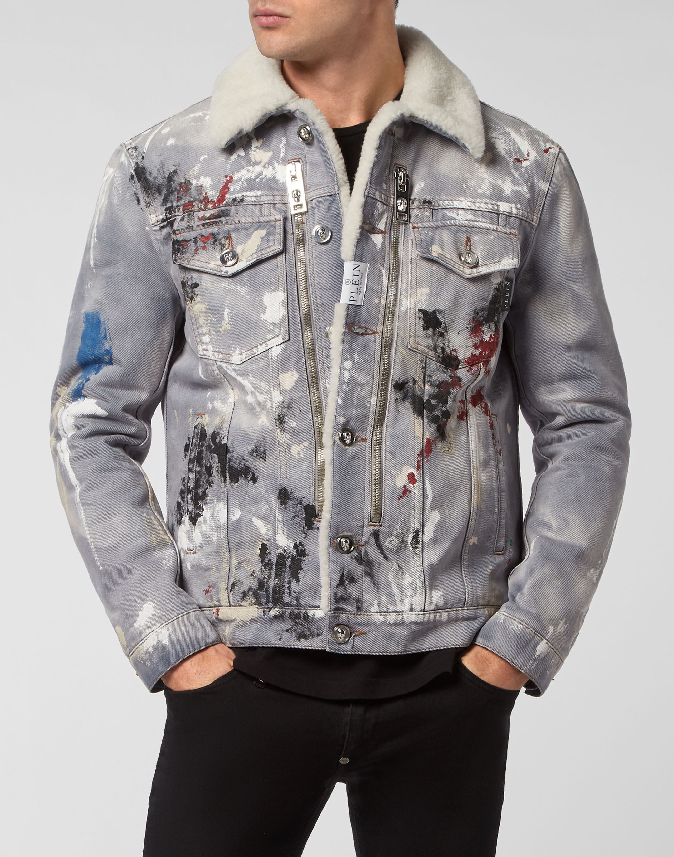 shearling denim jacket