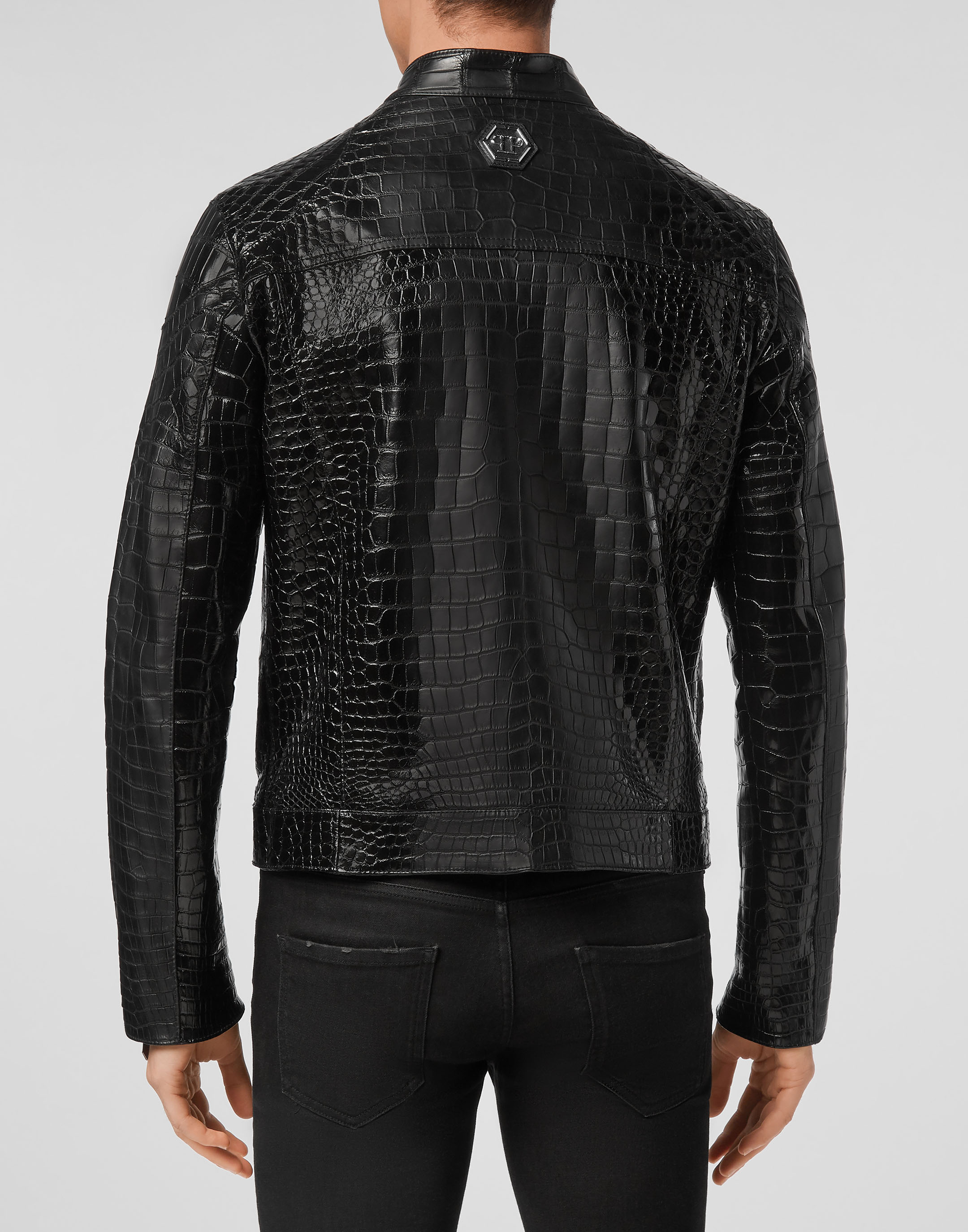 Crocodile Leather Jacket 