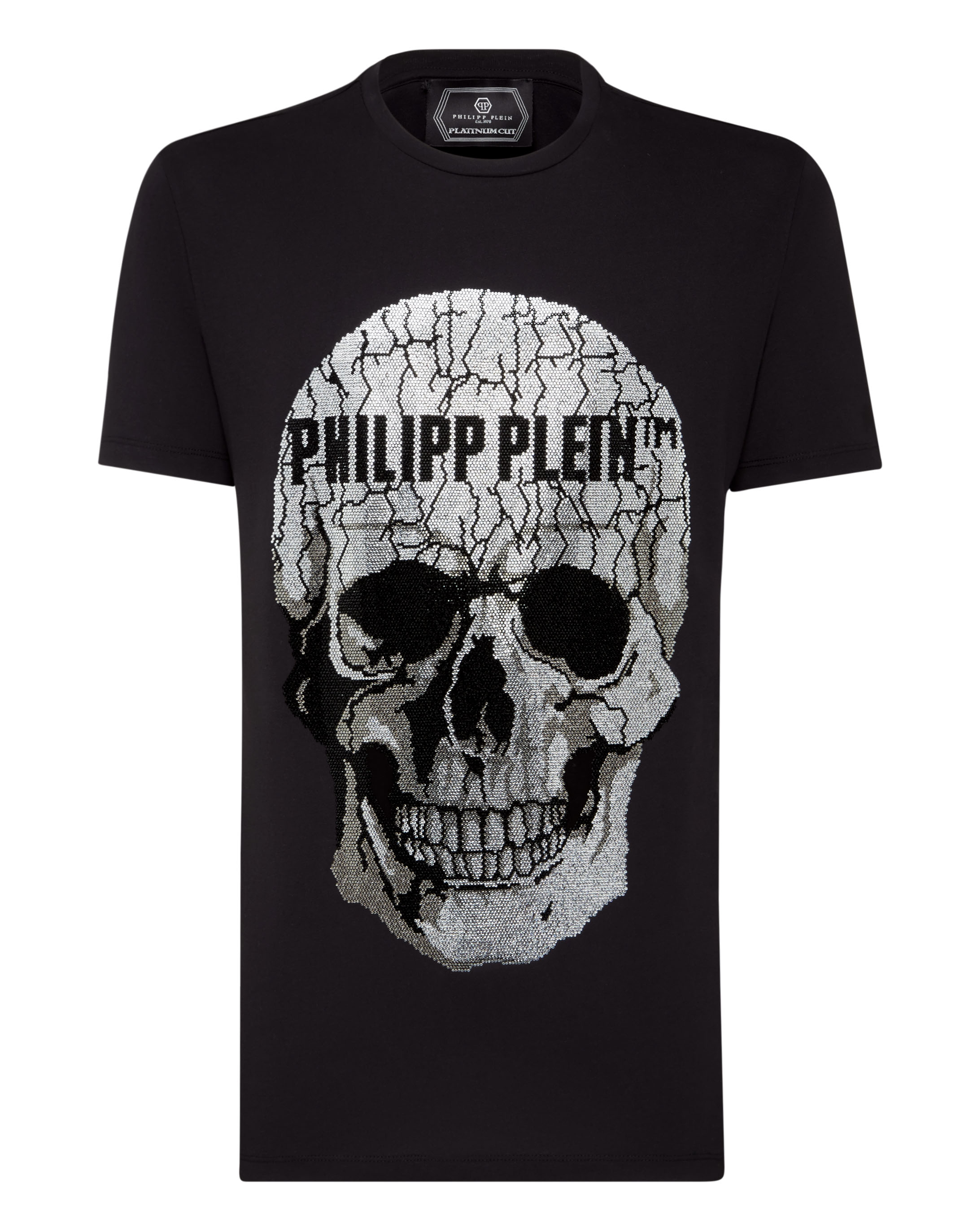 philipp plein black skull shirt