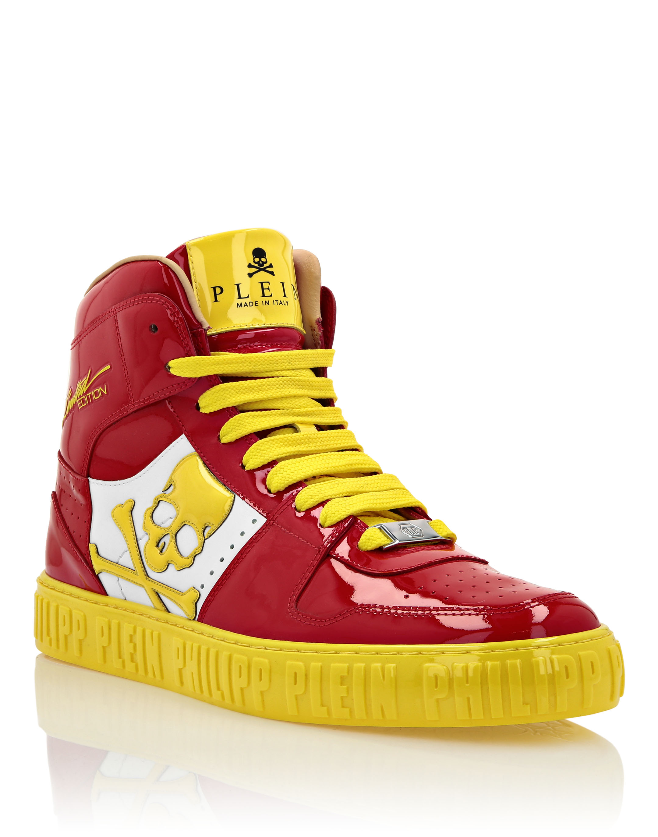 Laatste Fahrenheit Trolley HI-TOP SNEAKERS NOTORIOUS PATENT SKULL | Philipp Plein