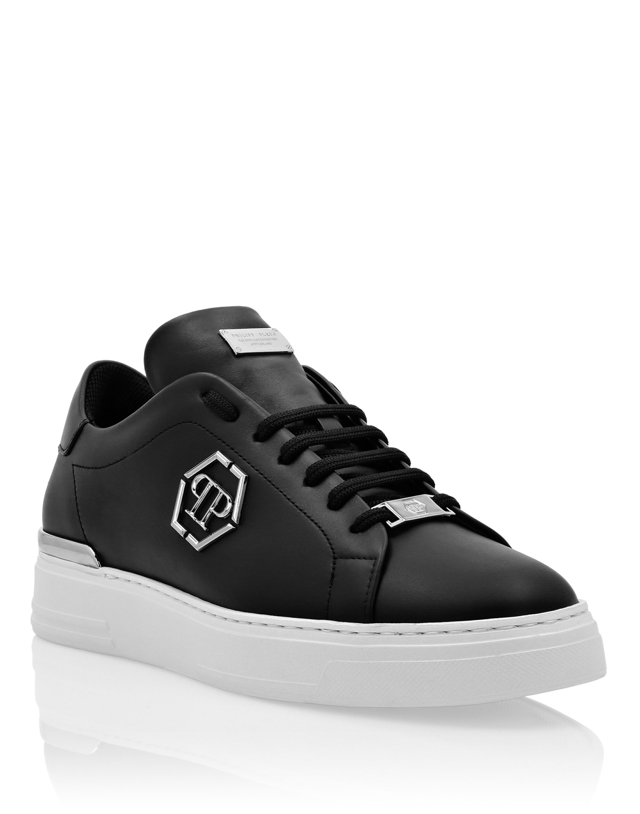 Leather Lo-Top Sneaker Hexagon | Philipp Plein