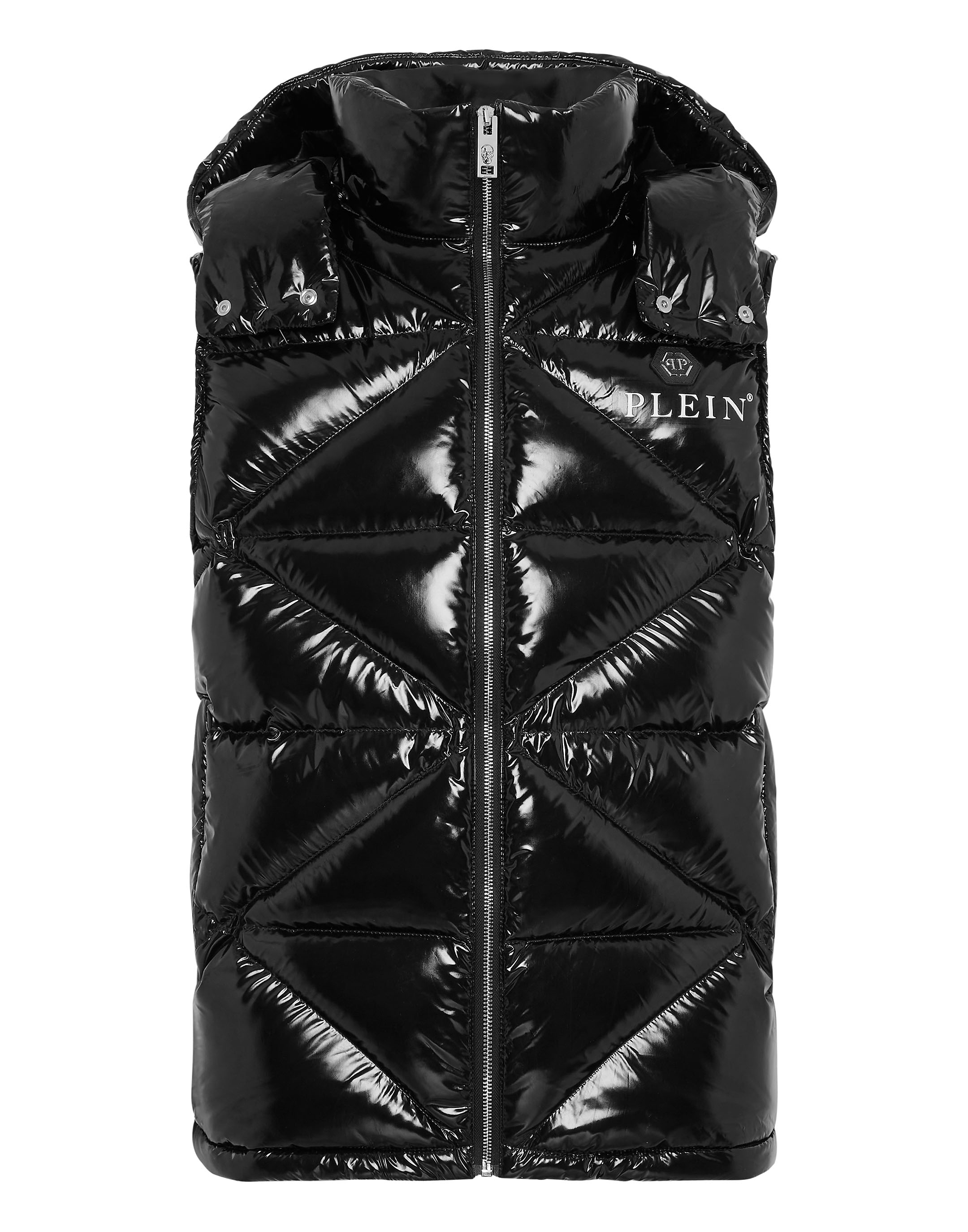 Sleeveless Quilted Down Jacket Hexagon | Philipp Plein