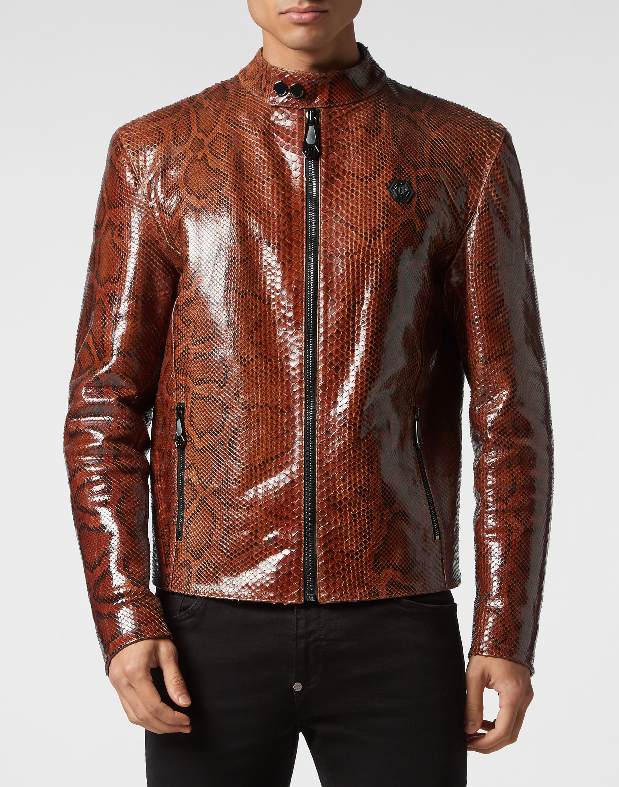 Real Python Leather Jacket