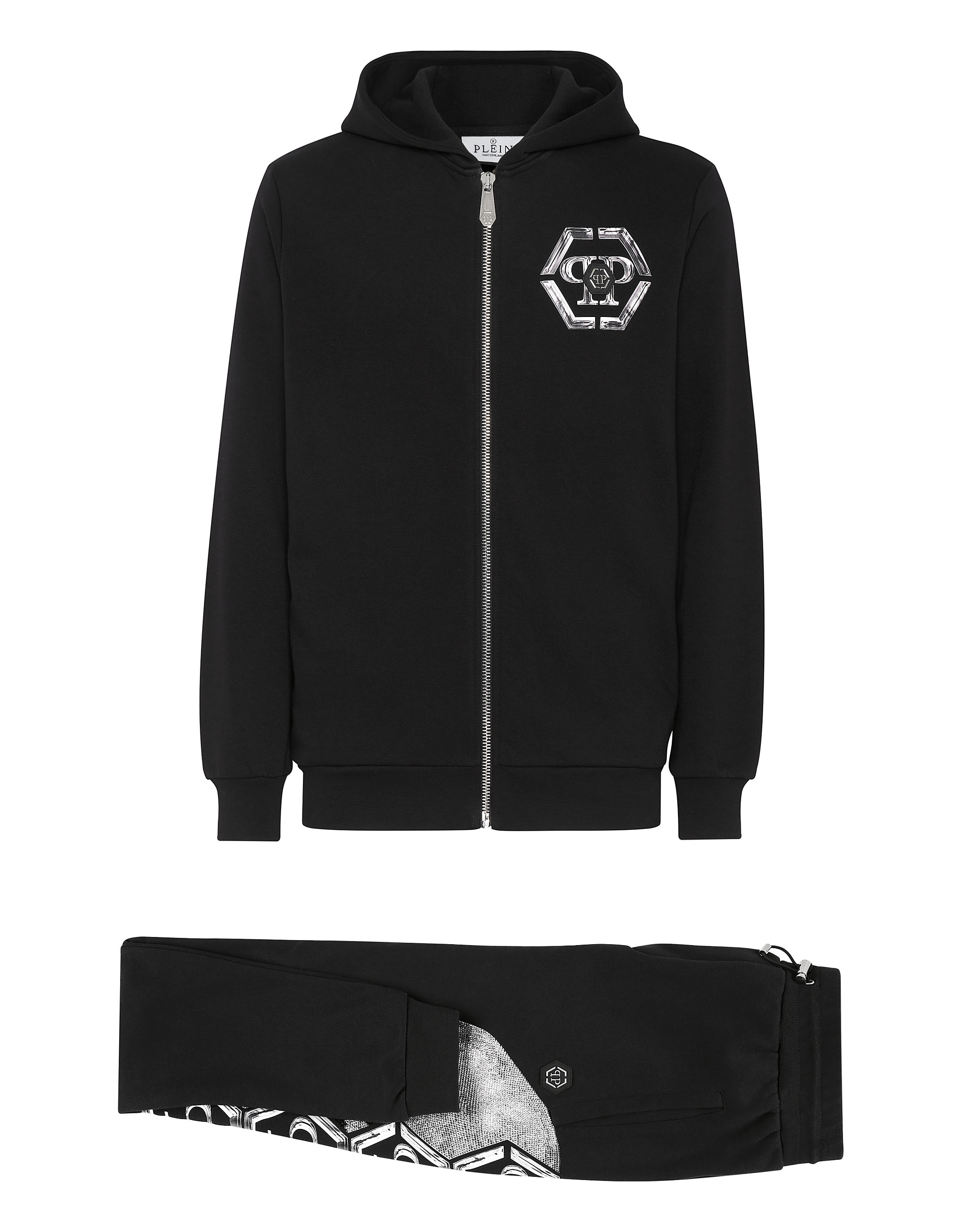 Jogging Tracksuit: Hoodie/Trousers Skull and Plein