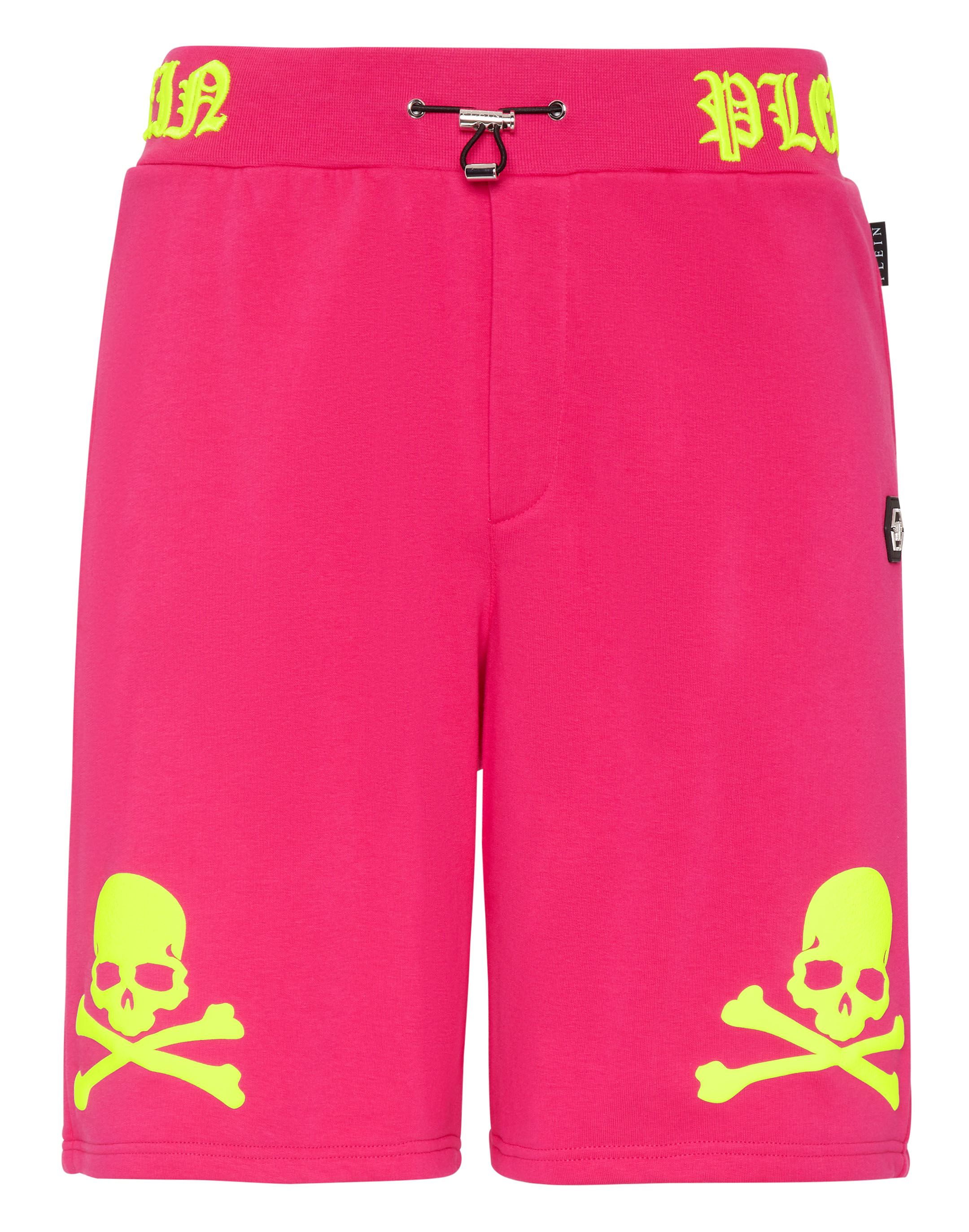 Philipp Plein ribbed high-waist leather shorts - Green