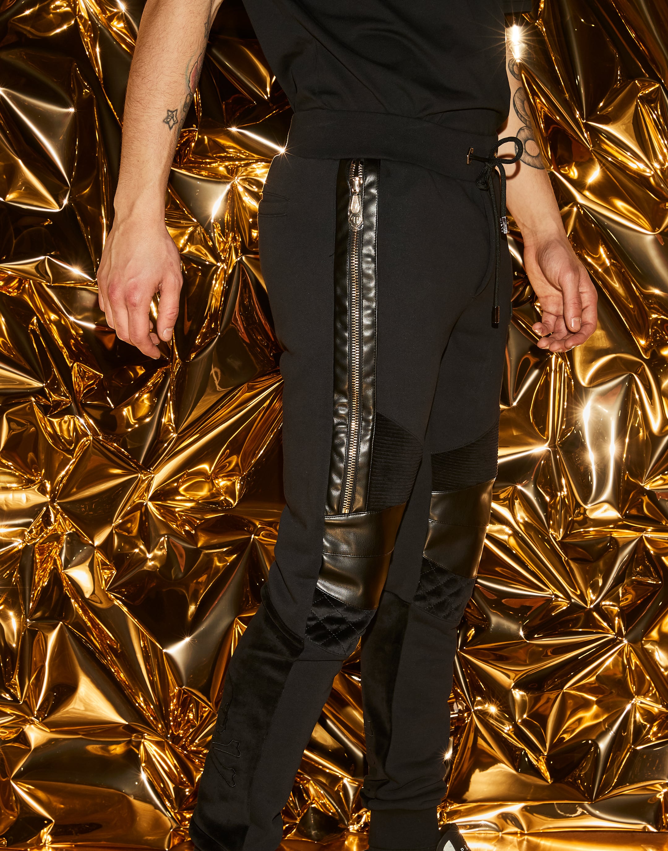 Gold Leather Pants - Mr Leather Shop