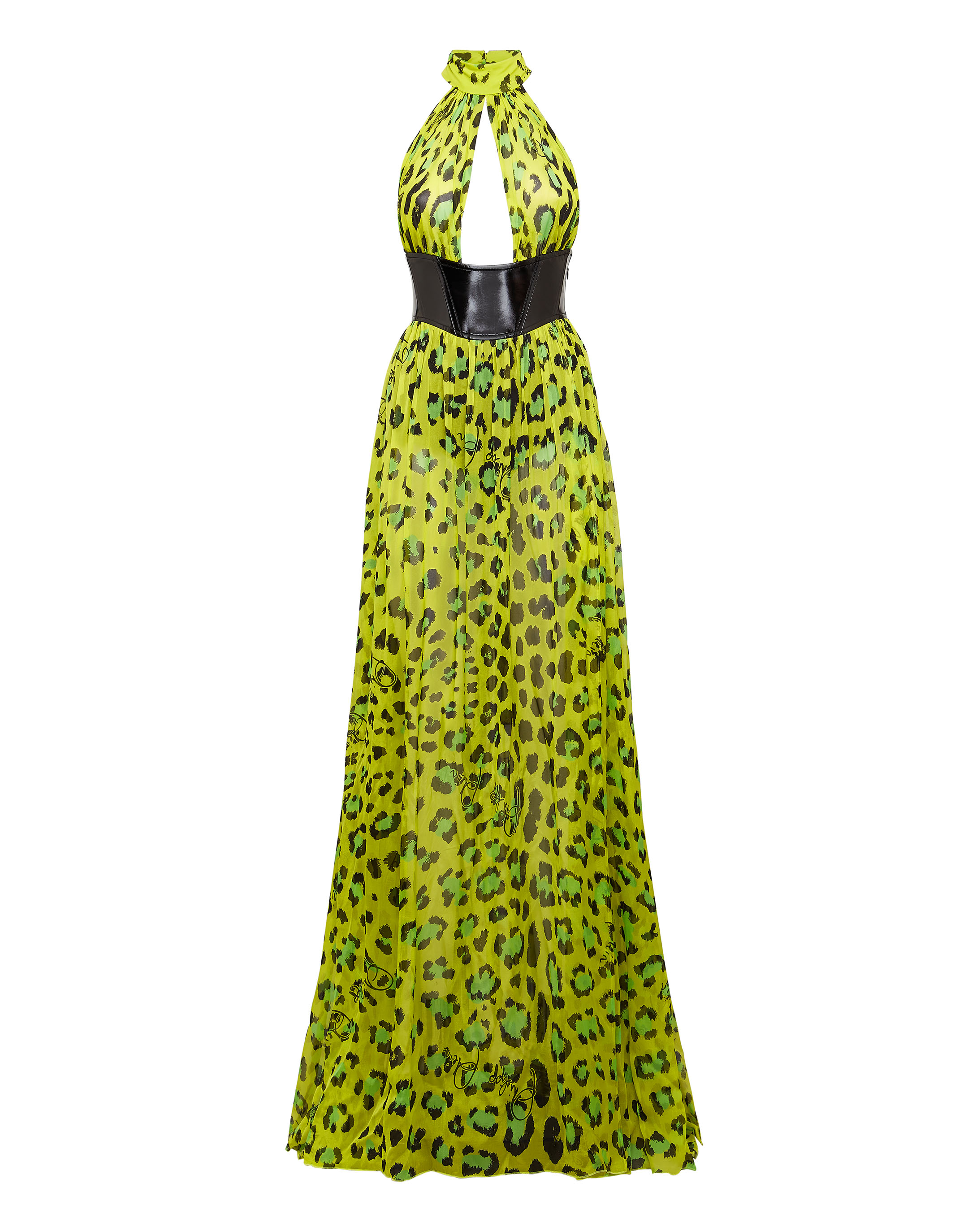 leopard long dress
