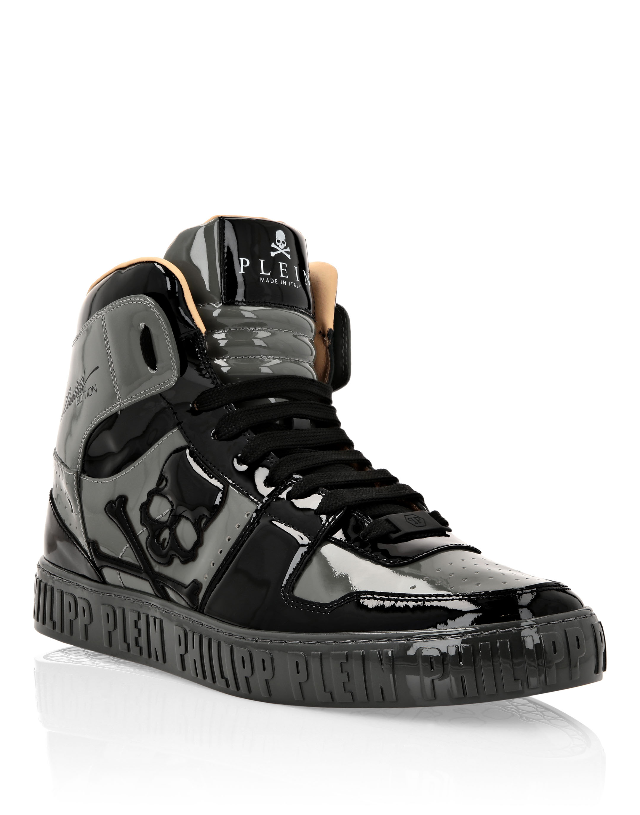 HI-TOP SNEAKERS PATENT SKULL Philipp Plein