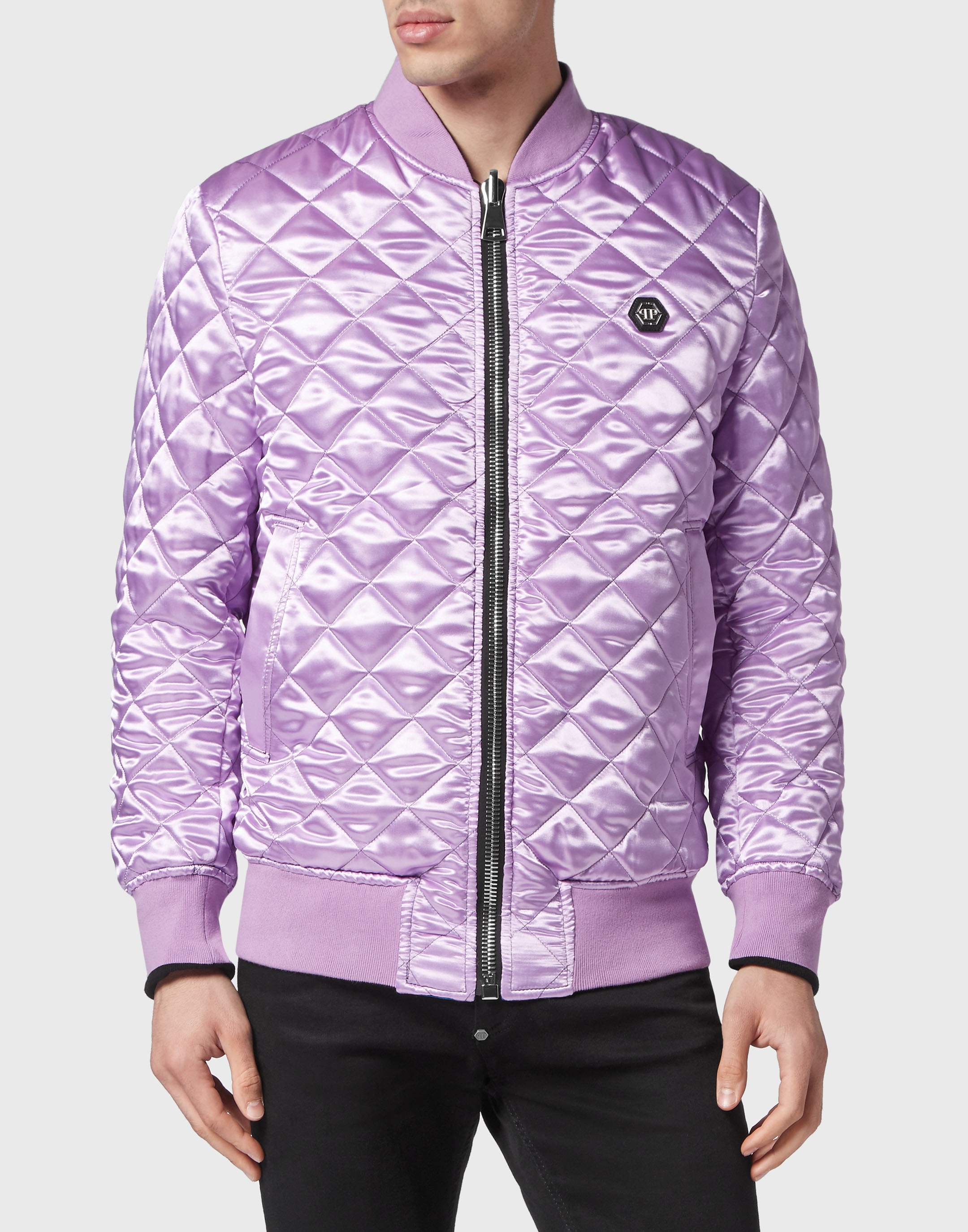Palm Angels Storm Monogram Zipped Track Jacket in Purple for Men