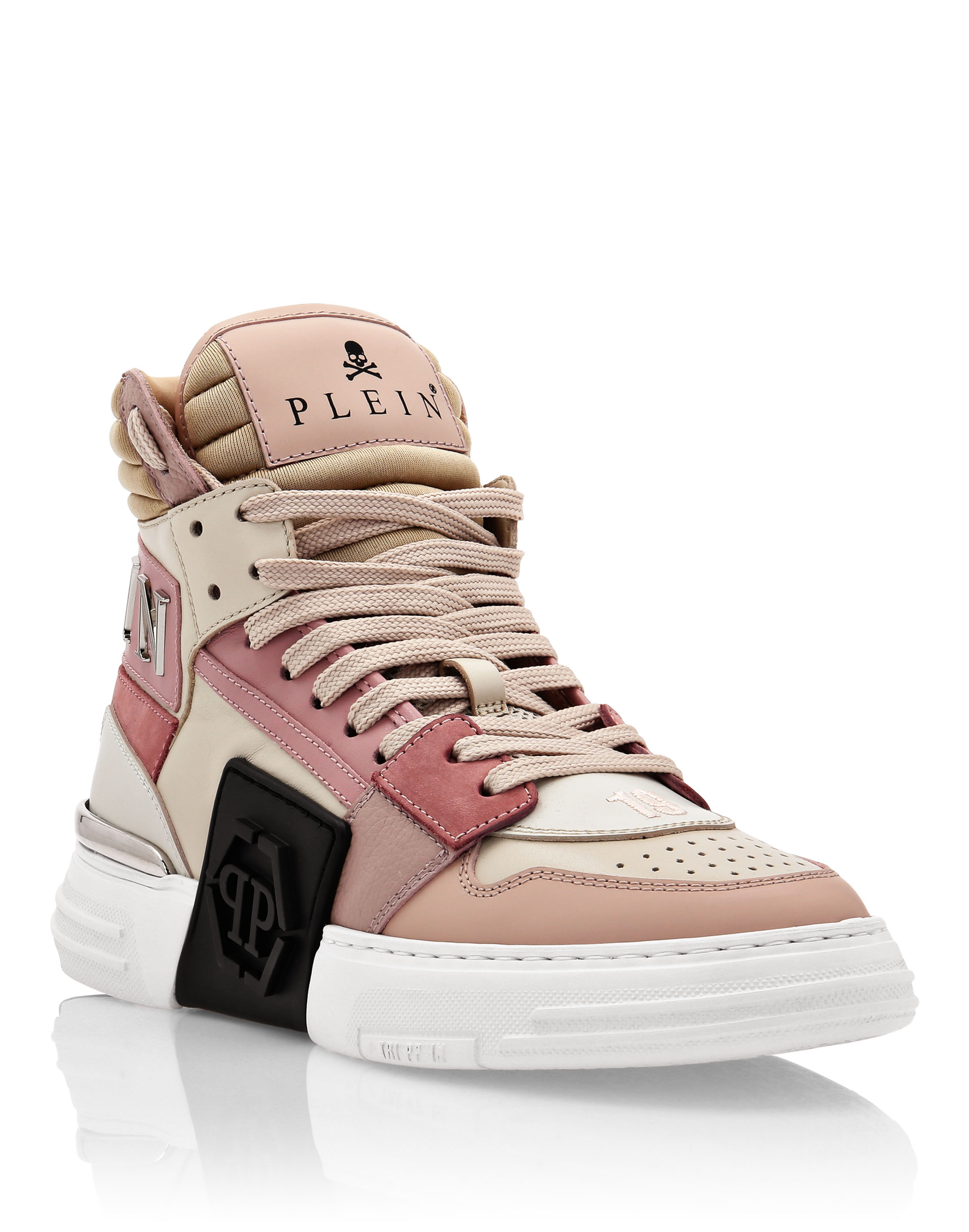 Philipp Plein Skull High-Top Sneakers - Pink