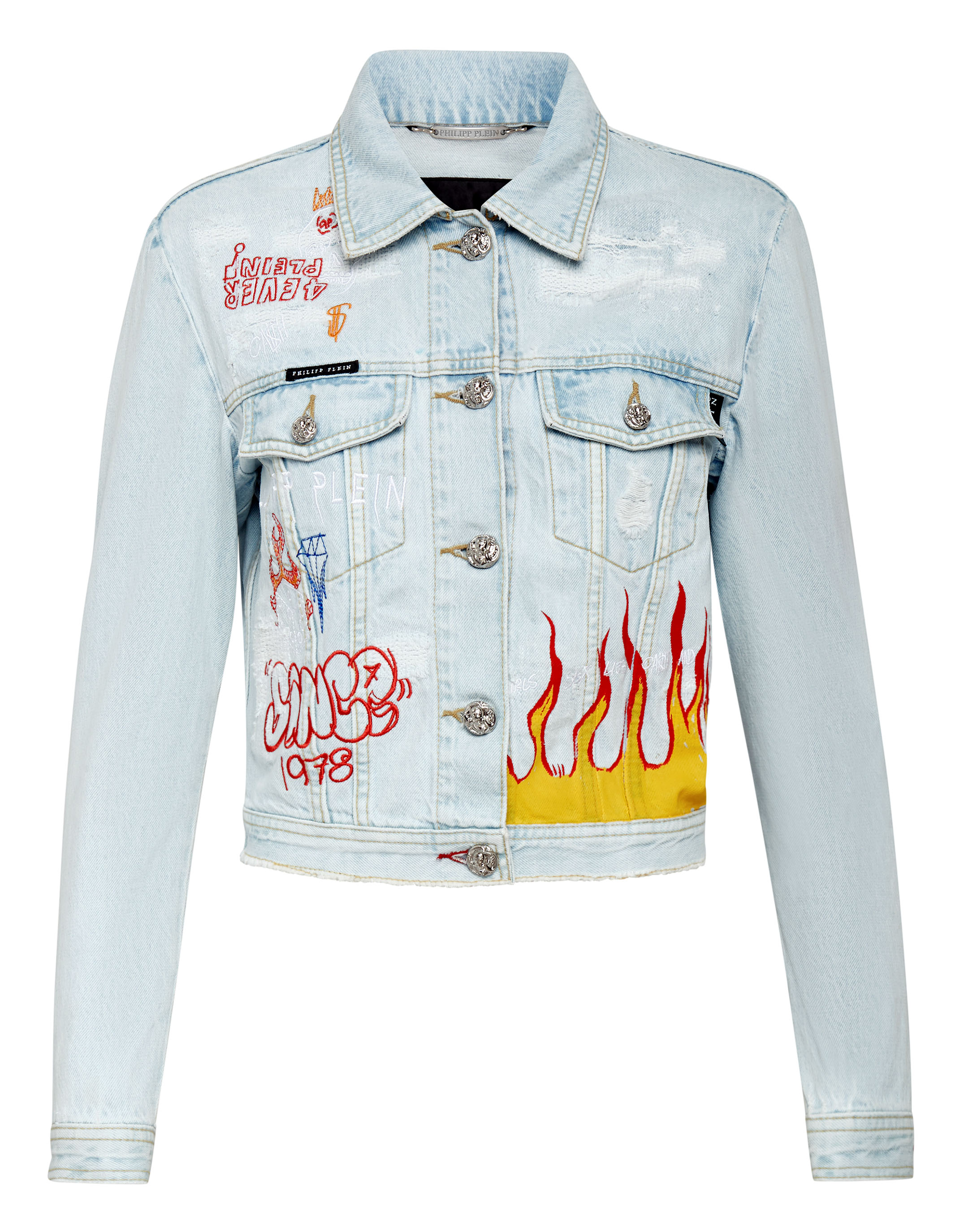 graffiti denim jacket